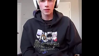 Cute blonde gamer jerks off and shoots massive load